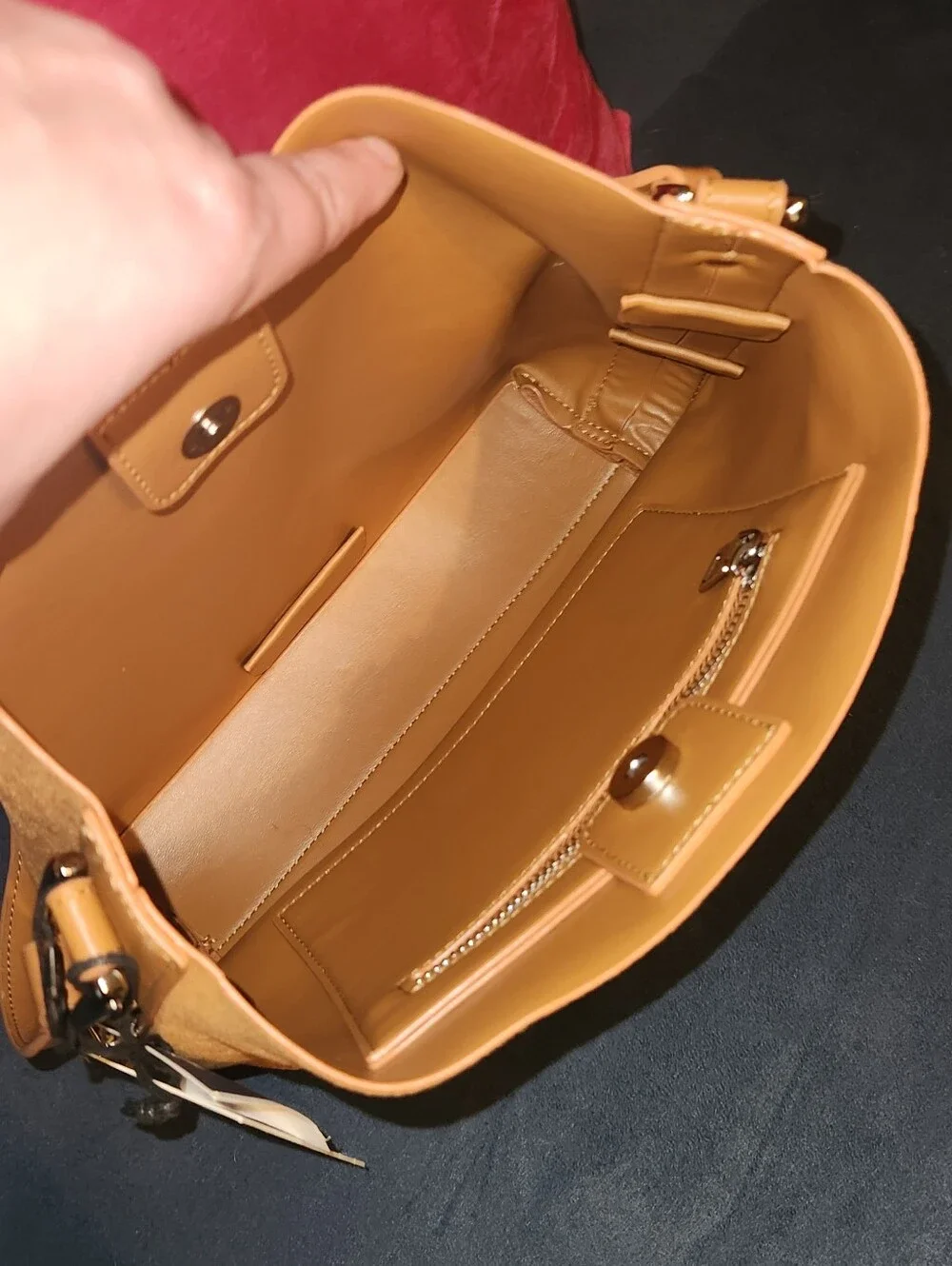 Steve Madden Caramel Suede Shoulder Bag